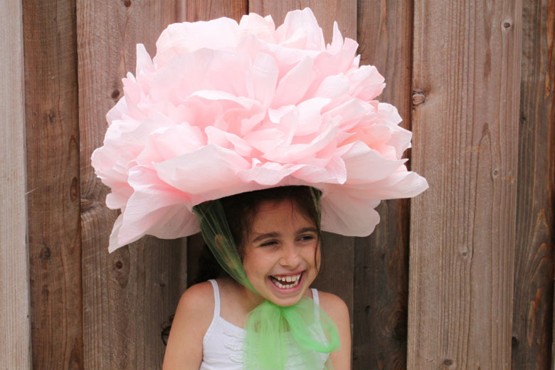 easy easter bonnet idea paper flower