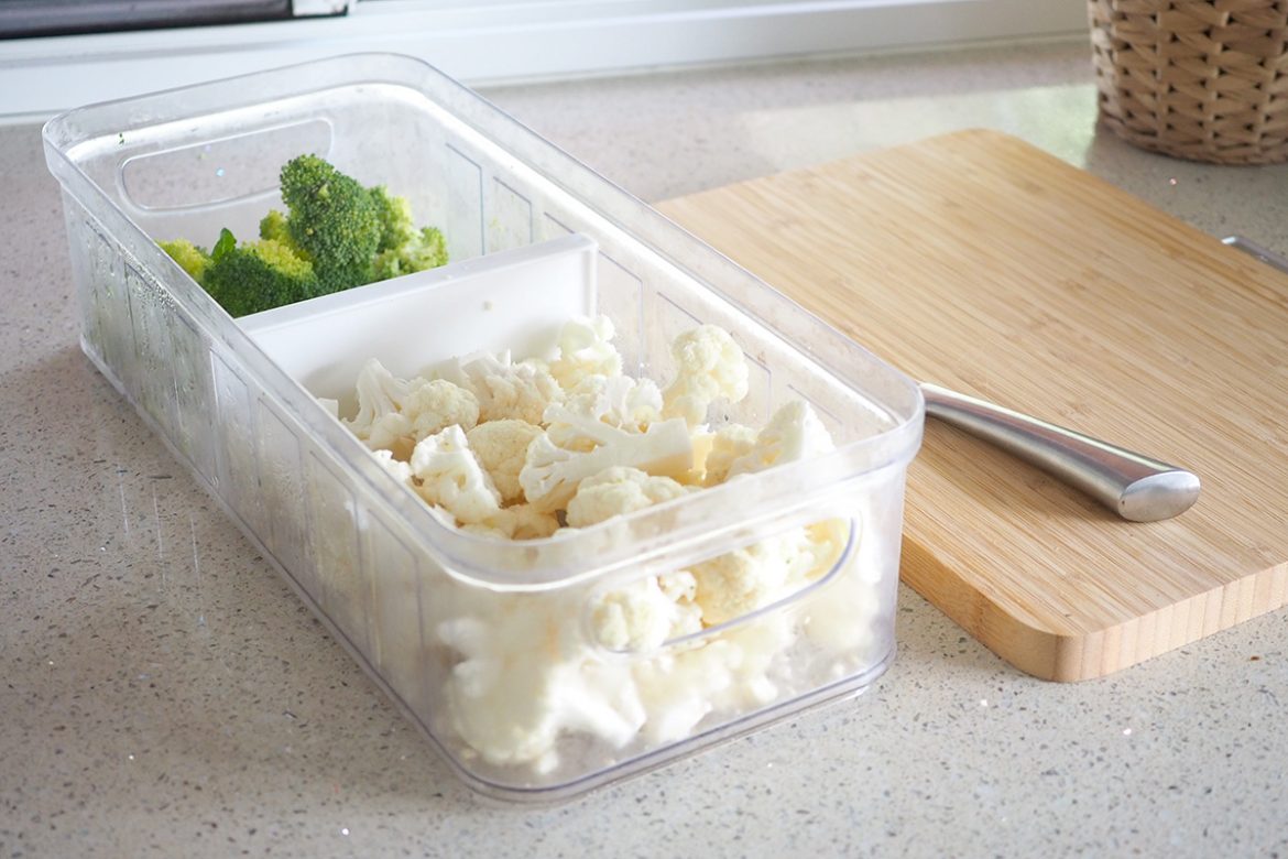 how to organise your fridge with containers