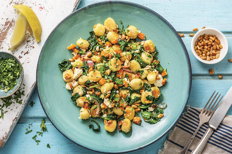 7 day family meal plan - Gnocchi with pumpkin and spinach