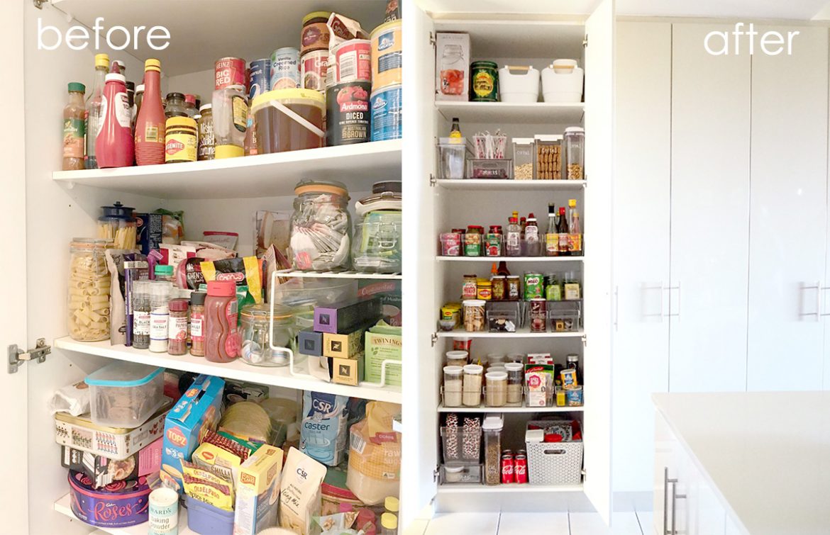 How To Organize Deep Shelves How to organise a small pantry with deep shelves - The Organised Housewife