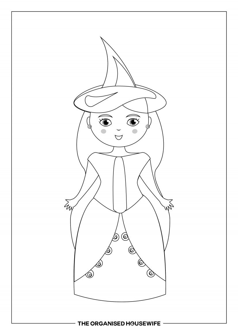 Halloween Colouring In Page