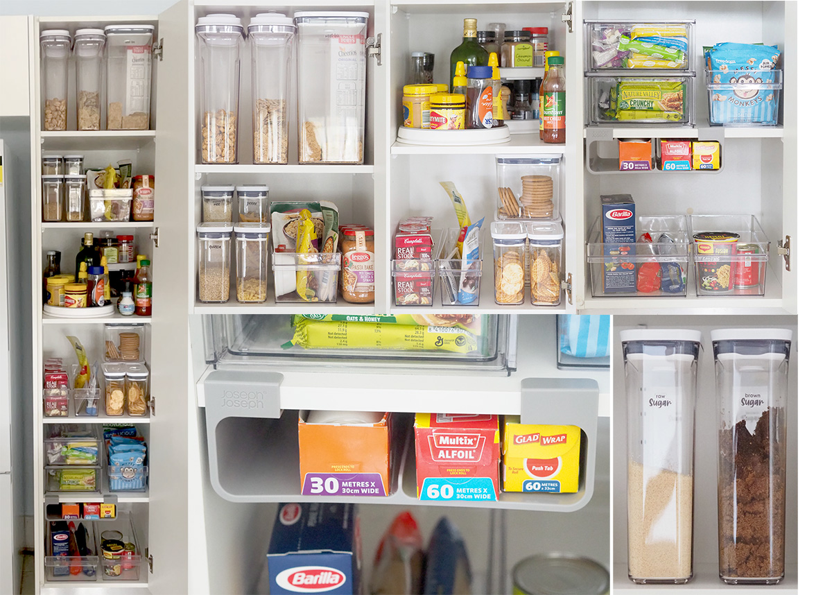 HOW TO ORGANISE A NARROW PANTRY WITH DEEP SHELVES - The Organised