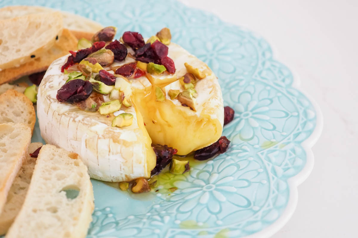 Baked Brie with Honey, Cranberries and Pistachios The Organised Housewife