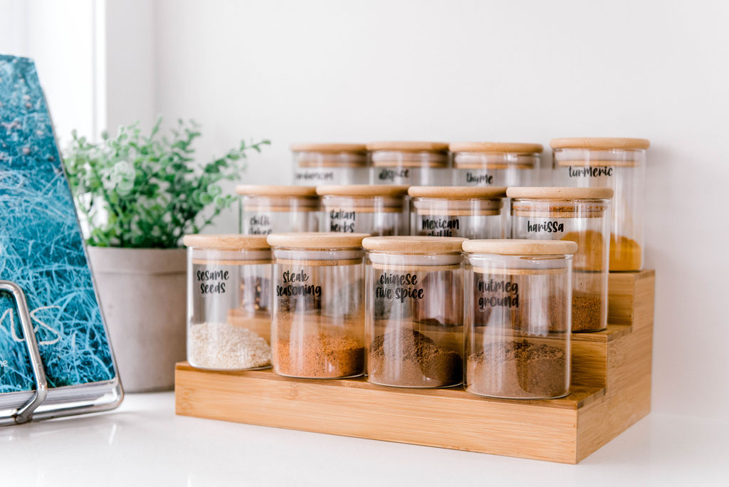 Bamboo Herb & Spice Drawer Organiser for Herb & Spice Organisation, Pantry  Storage