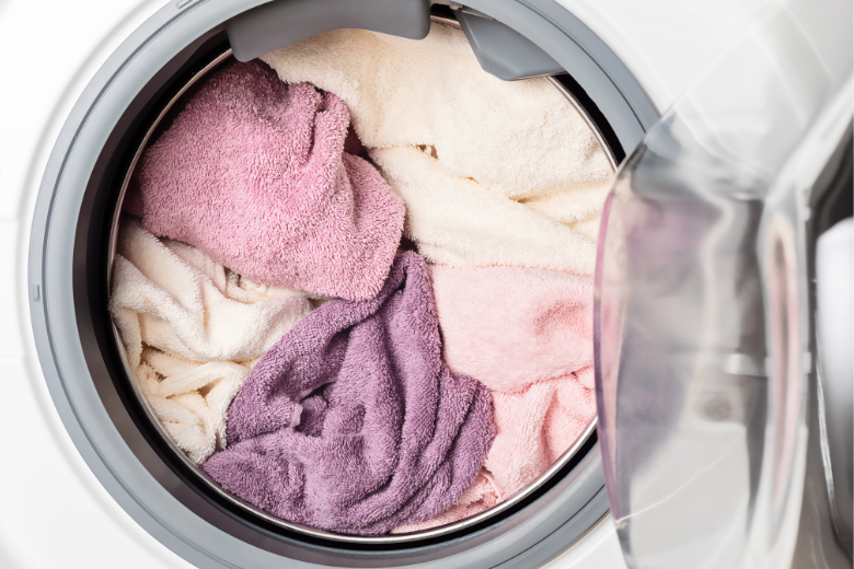 How to wash bath towels in a washing machine