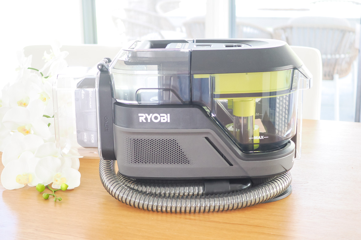 Review of the Ryobi 18V ONE+ HP™ Brushless Spot Cleaner, see how it handles pet mess, spills, and fabric surfaces with cordless convenience.