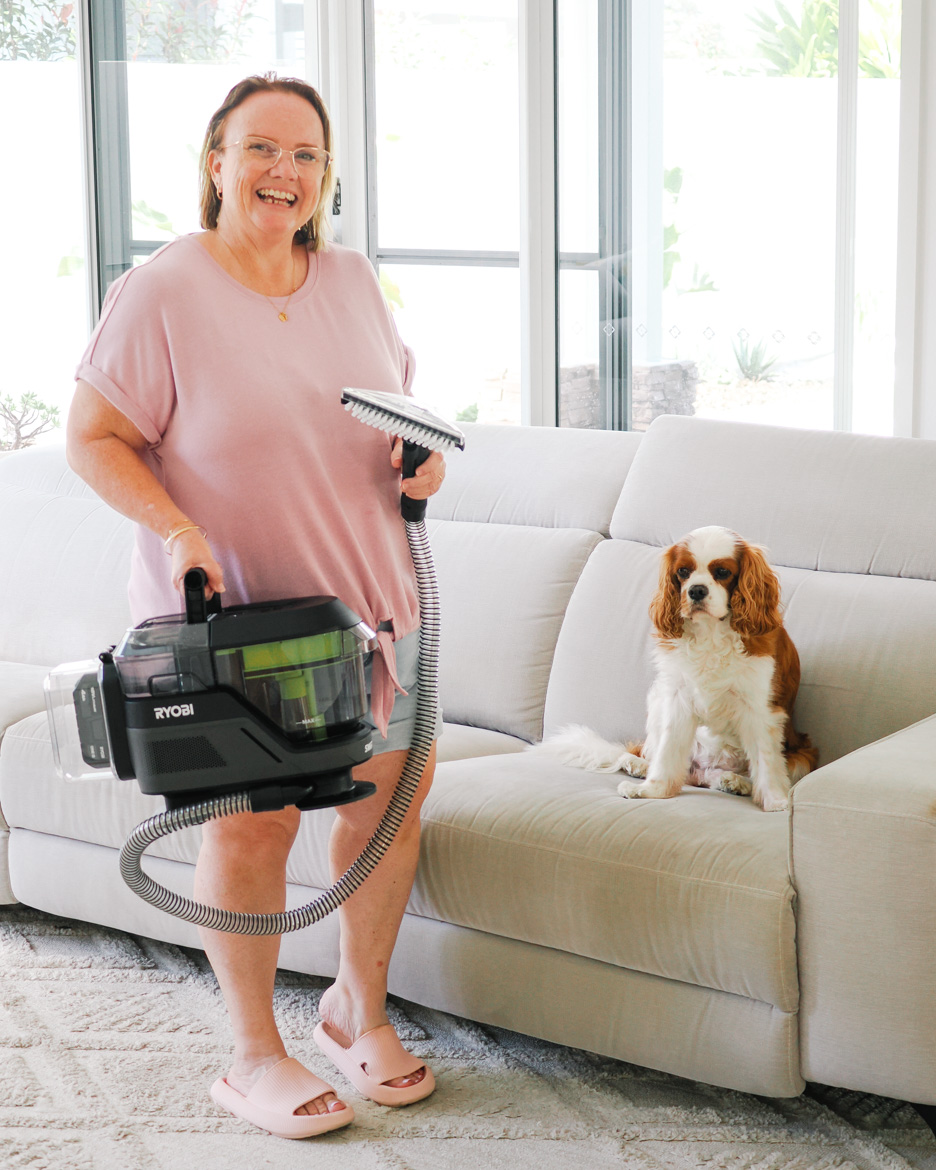 Review of the Ryobi 18V ONE+ HP™ Brushless Spot Cleaner, see how it handles pet mess, spills, and fabric surfaces with cordless convenience.