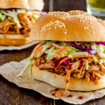 Rich, tender, and full of flavour, this slow cooker pulled beef is perfect served on soft rolls with a side of slaw for a simple, satisfying meal.